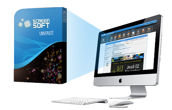 Pack logiciel d'affichage dynamique Screensoft Université et grandes écoles