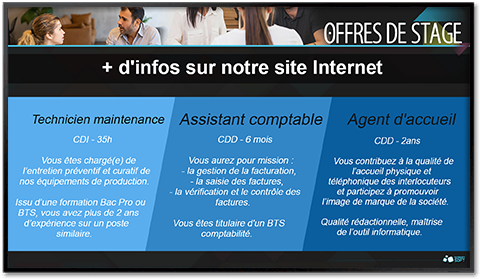 Ecran dynamique - Offres d'emploi